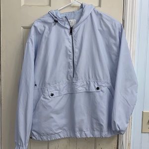 Light blue windbreaker